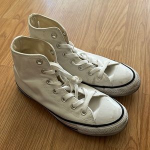 White high top converse canvas women’s 7.5